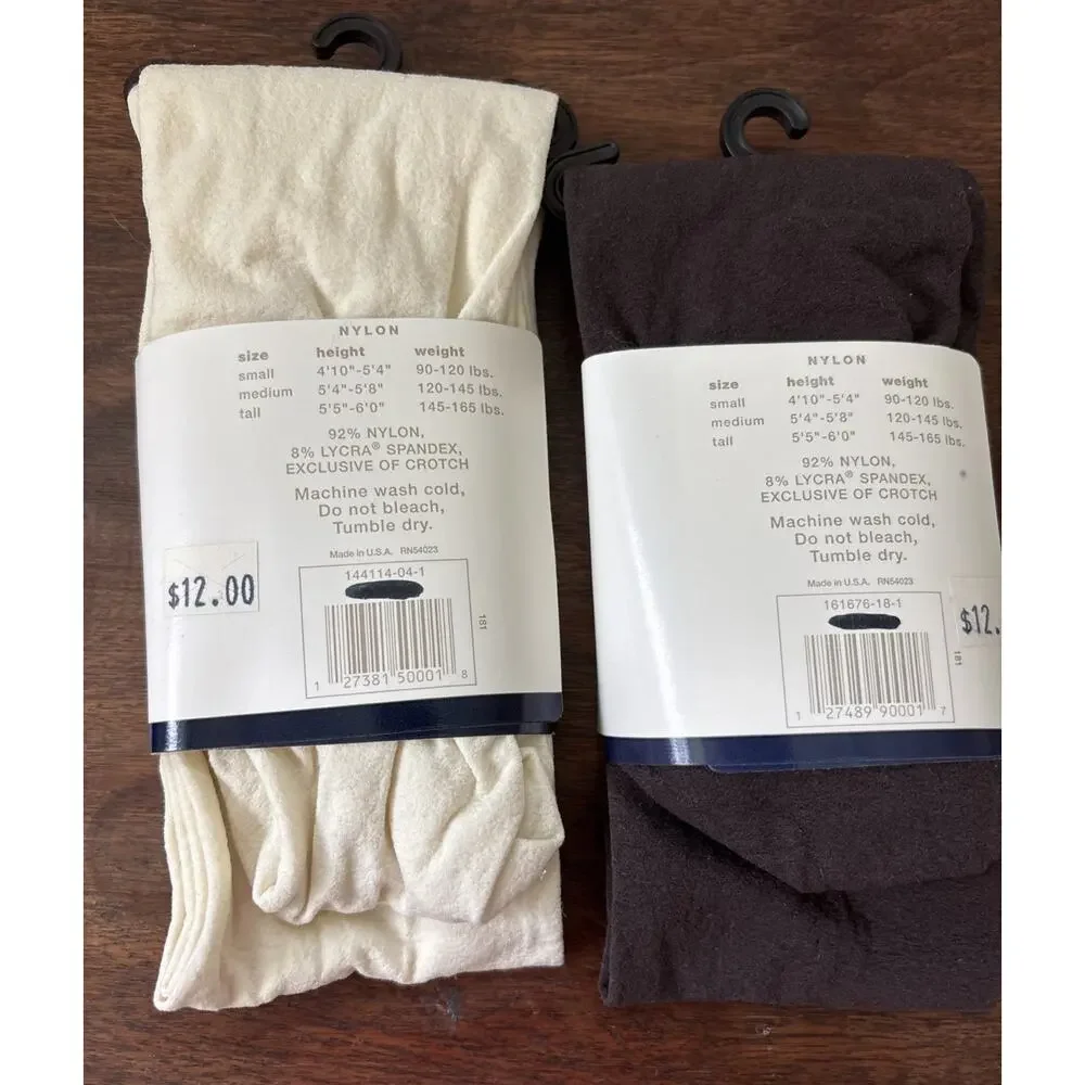 Vintage Gap Almost Opaque Tights Lot Of 4 Deadstock NWT Size Small USA Made 90s